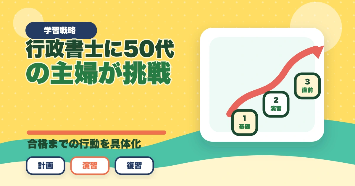 行政書士に50代の主婦が挑戦！受かるの？オススメの勉強法を解説のアイキャッチ画像