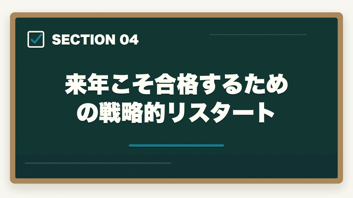 来年こそ合格するための戦略的リスタート｜アガルートで行政書士に落ちた…合格者がおすすめの勉強法を解説の図解