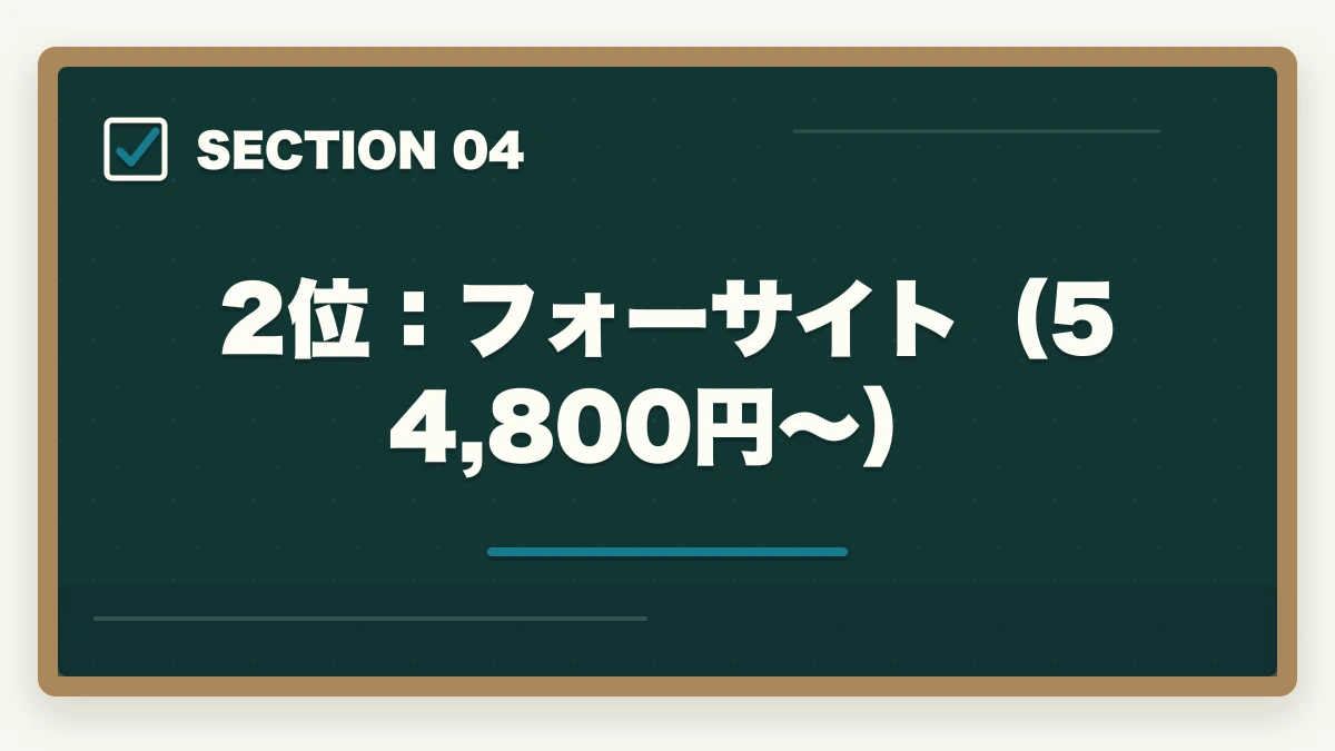 2位:フォーサイト(54,800円〜)|【コスパ重視】行政書士の通信講座 安いランキング5選|有資格者が解説の図解