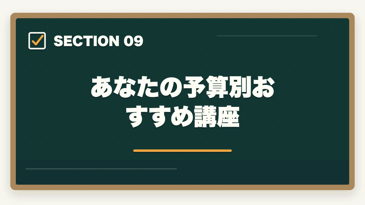 あなたの予算別おすすめ講座|【コスパ重視】行政書士の通信講座 安いランキング5選|有資格者が解説の図解