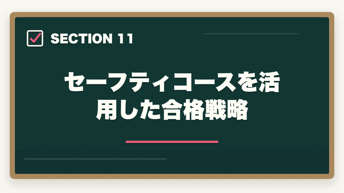 セーフティコースを活用した合格戦略｜クレアール行政書士セーフティコース|不合格時の翌年費用免除を合格者解説【2026年】の図解