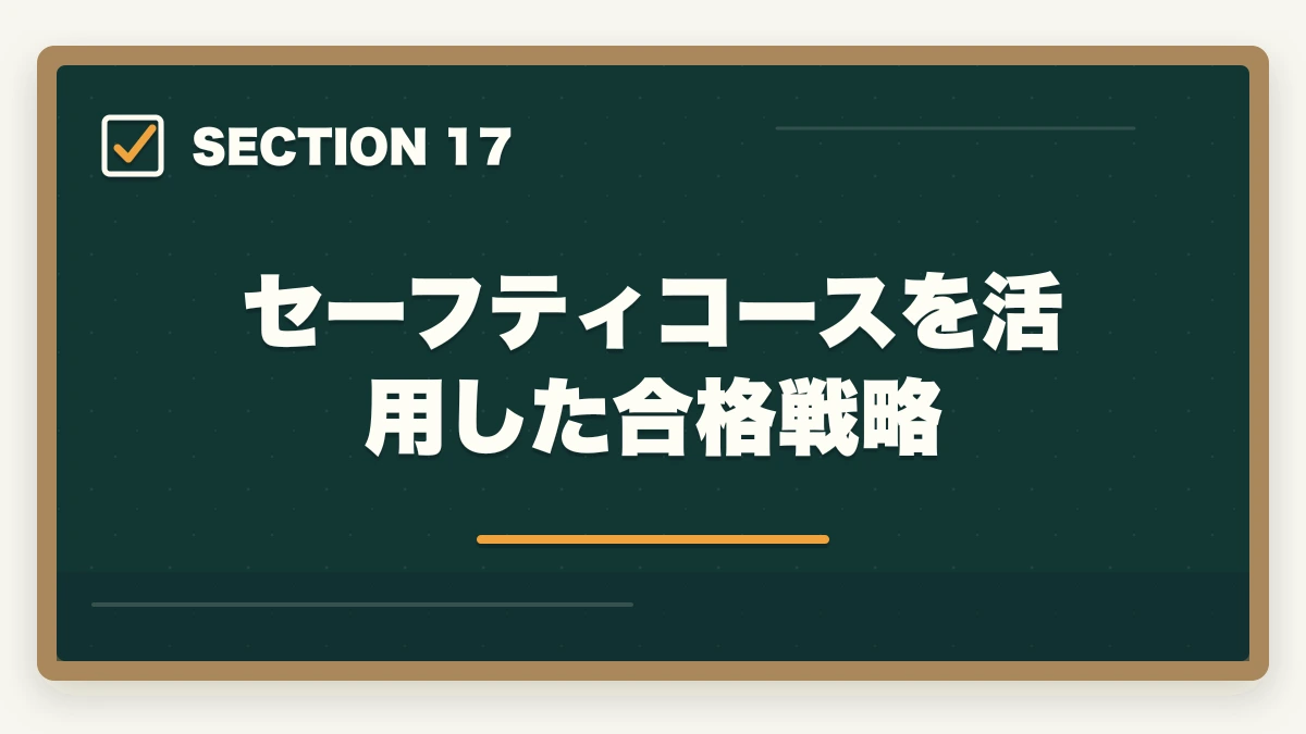 セーフティコースを活用した合格戦略｜クレアール行政書士セーフティコース|不合格時の翌年費用免除を合格者解説【2026年】の図解