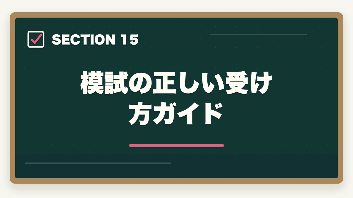 模試の正しい受け方ガイド｜行政書士のおすすめ模試5選|通信講座付属＋市販模試の活用法【2026年】の図解