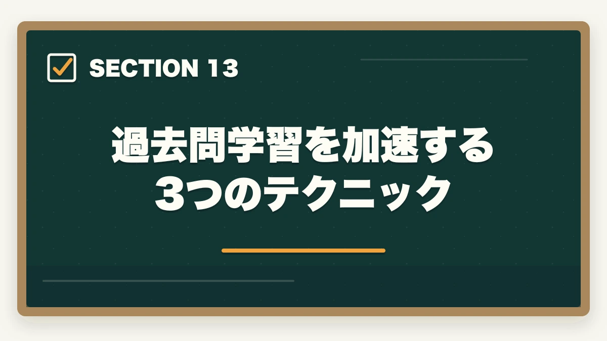 過去問学習を加速する3つのテクニック｜行政書士のおすすめ過去問5選|3〜5周する効率学習法を合格者解説【2026年】の図解