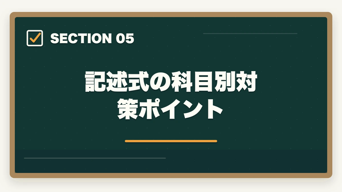 記述式の科目別対策ポイント｜行政書士の記述式対策5選|40点以上取る勉強法を合格者が解説【2026年】の図解