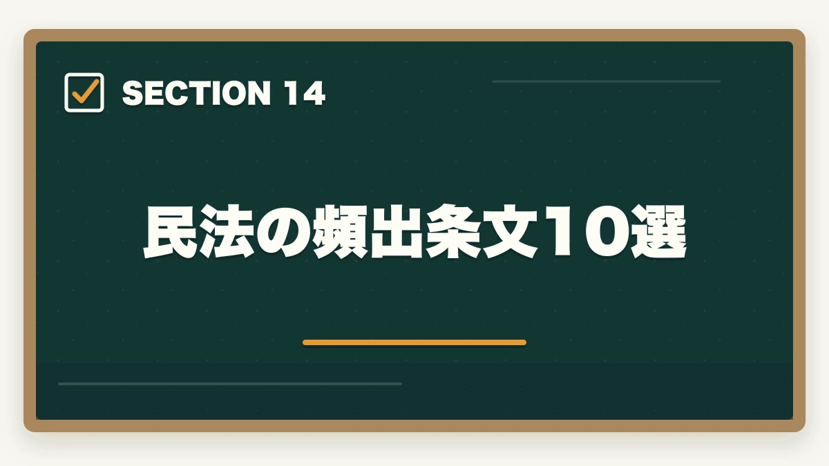 民法の頻出条文10選|行政書士の民法勉強法|50点以上取る効率学習法を合格者解説【2026年】の図解