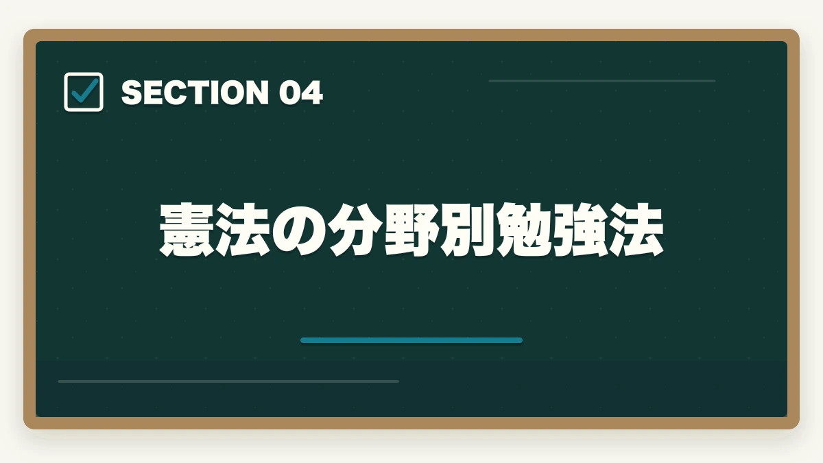 憲法の分野別勉強法｜行政書士の憲法勉強法|28点を確実に取る判例攻略法を合格者解説【2026年】の図解