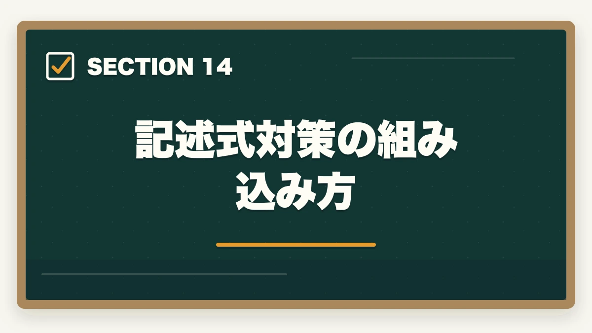 記述式対策の組み込み方｜行政書士試験の学習計画|600時間を期間別に立てる完全ガイド【2026年】の図解