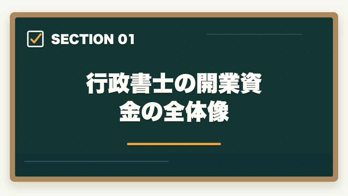行政書士の開業資金の全体像｜行政書士の開業資金はいくら必要？費用内訳と準備の進め方を合格者解説【2026年】の図解