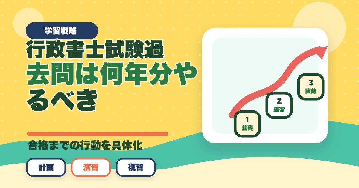 行政書士試験の過去問は何年分やるべき？合格者が周回数・年数を解説【2026年】のアイキャッチ画像