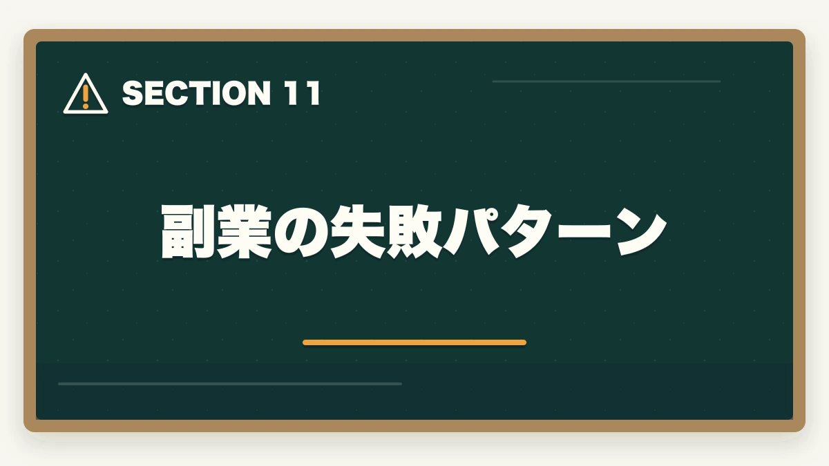 副業の失敗パターン｜行政書士の副業はどう始める？月3〜30万円稼ぐ実践ガイド【2026年】の図解