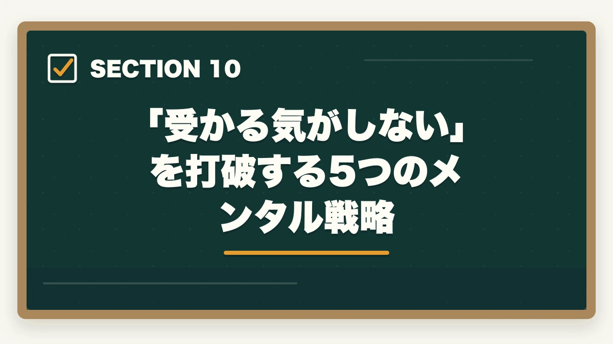 「受かる気がしない」を打破する5つのメンタル戦略｜行政書士の難易度・合格率の完全分析|偏差値・他資格比較・本気対策層の合格率まで全解説【2026年】の図解