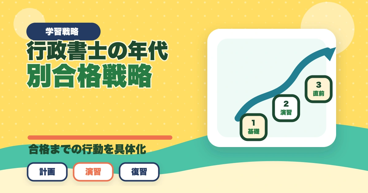 行政書士の年代別合格戦略｜30代・40代・50代別ロードマップ【2026年版】のアイキャッチ画像