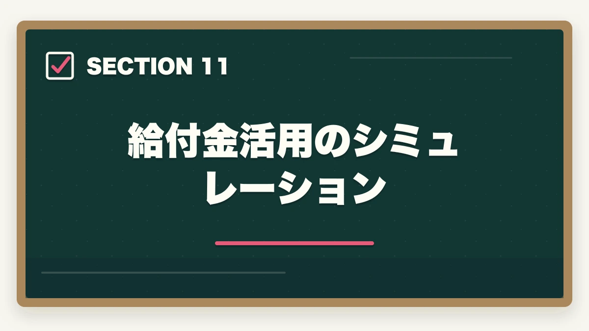 給付金活用のシミュレーション｜行政書士のリスキリング・キャリア転換完全ガイド【2026年最新】の図解