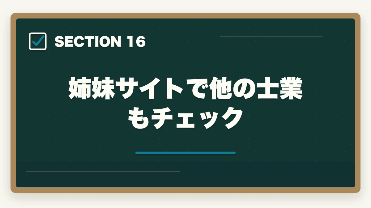 姉妹サイトで他の士業もチェック|行政書士の相続業務完全ガイド|遺言・遺産分割・相続関係図で稼ぐ【2026年版】の図解