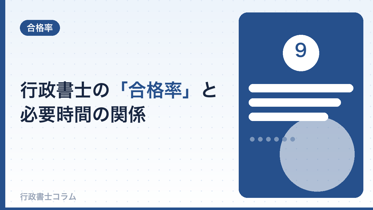 行政書士の合格率と「必要勉強時間」の関係