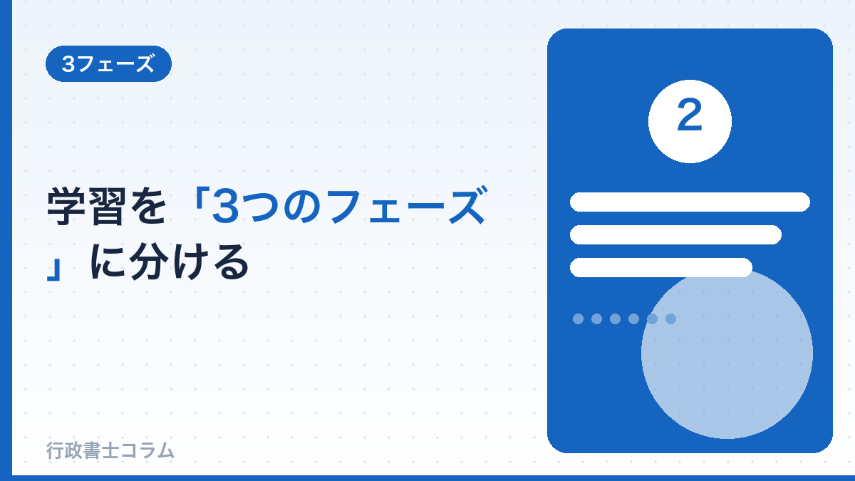 学習を「3つのフェーズ」に分ける