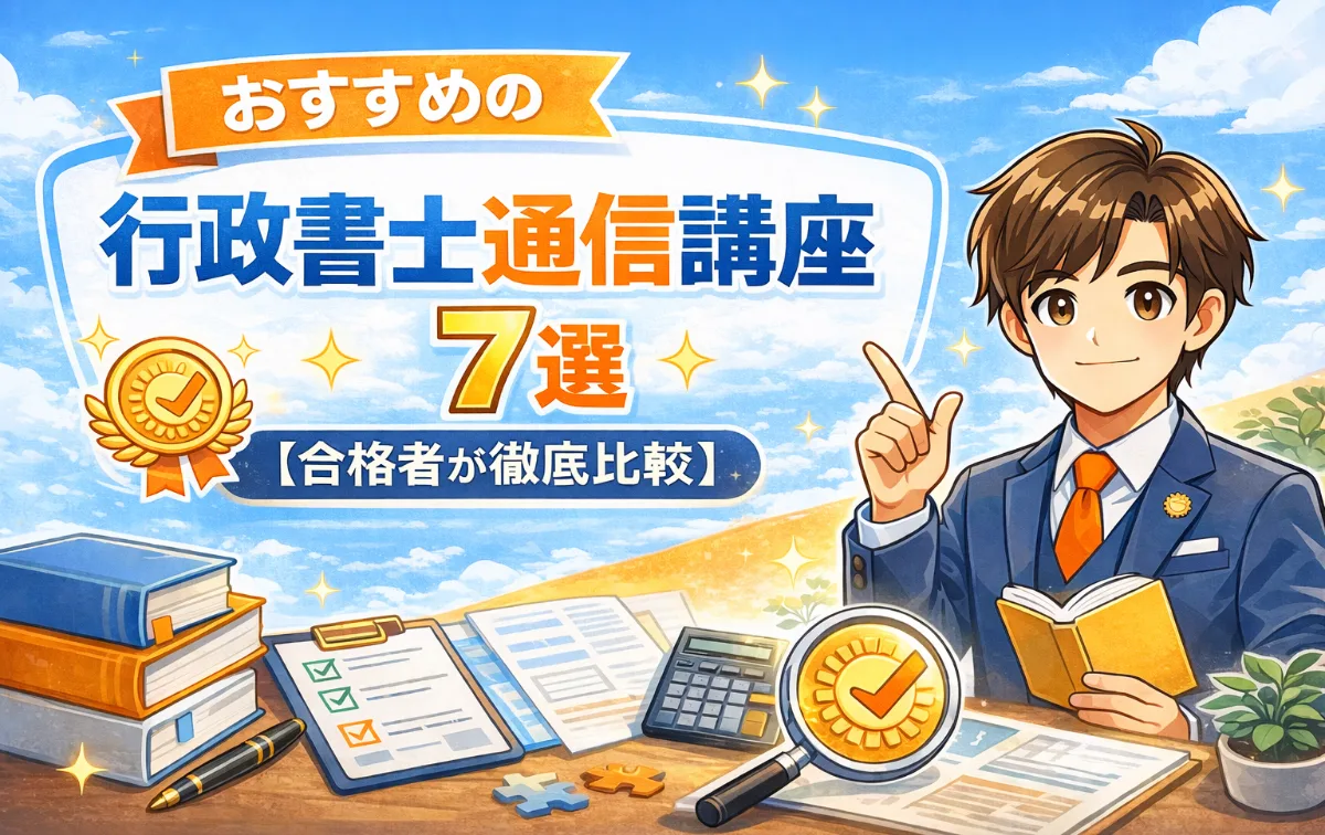 行政書士の通信講座おすすめランキング7選【合格者が徹底比較】