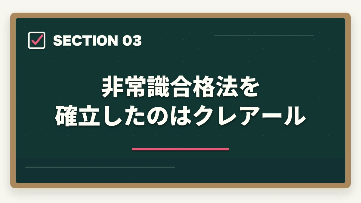 非常識合格法を確立したのはクレアール|クレアール「非常識合格法」とは?行政書士の無料書籍請求がおすすめの図解